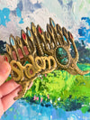 Brass Shalom Napkin Holder