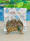 Brass Shalom Napkin Holder
