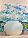 Vintage Mirrored Tray with Bow Handles