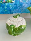 Three Piece Fitz & Floyd Cauliflower Tea Set