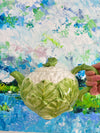 Three Piece Fitz & Floyd Cauliflower Tea Set