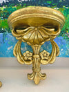 Stunning pair of gold leaf sconces