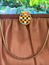 Vintage Mocha Bag with Bejeweled Clasp