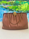 Vintage Mocha Bag with Bejeweled Clasp