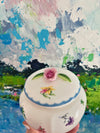 Beautiful Bone Floral Dish