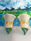 Incredible Pair of Porcelain Italian Wall Pockets