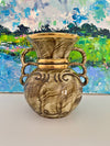 Belgian Deer Lusterware Urn