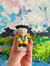 Bright Yellow Happy Toby Jug