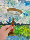 Amber Stem Martini Glasses (2)