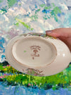 Washington Indian Tree Gravy Boat with Silver Plate Ladle