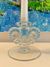 Fleur de Lis Glass Candlesticks