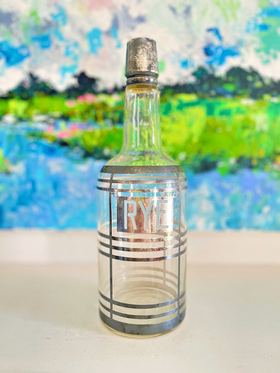 Sterling Silver Overlay Rye Bottle