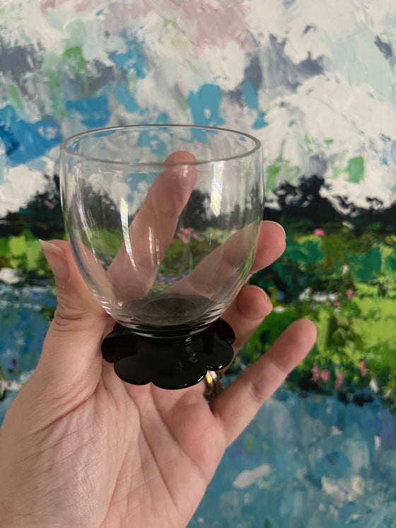 Sterling Silver and Glass Fleur de Lis Wine Coaster