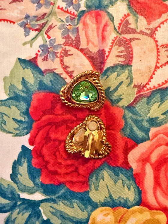Vintage Swavoraki Clip-On Earrings