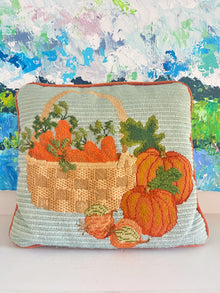  Fall Scene Needlepoint Pillow