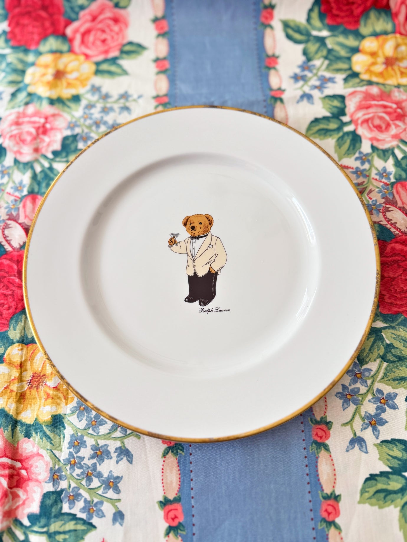 Ralph Lauren Martini Bear Plate – Grandmillennial Shop