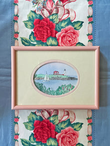  Beavertail Lighthouse framed Watercolor