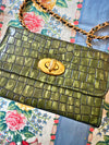 Vintage Green Bag on Chain