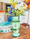 Opaline Vase with Cherub