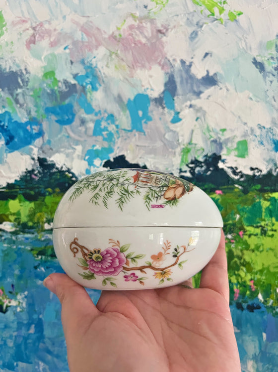 Limoges Chinoiserie Egg Box