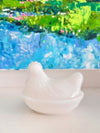 Milkglass Hen Candy Dish