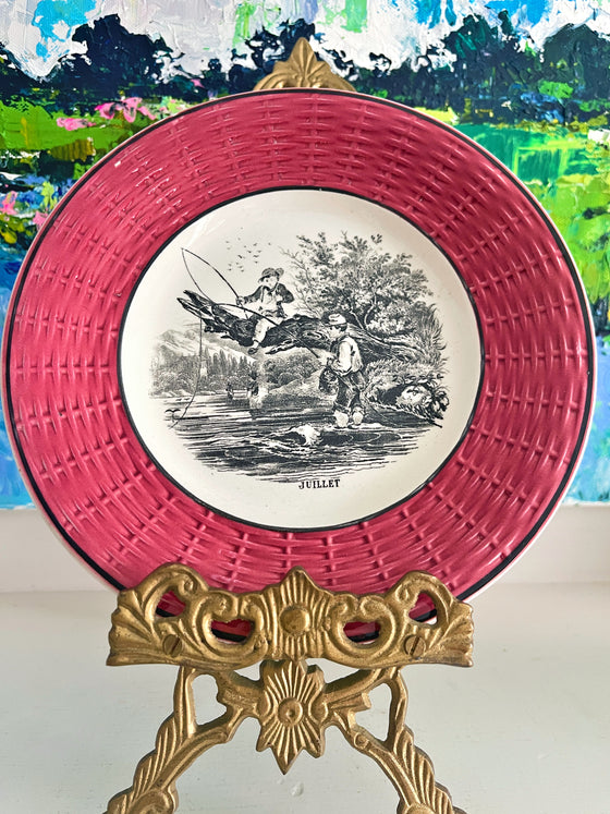 Pair of French Month Plates