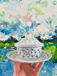  French Enamelware Butter Dish