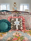 Pair of Floral Ruffle Pillows