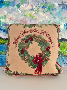  Home for the Holidays Needlepoint Pillow
