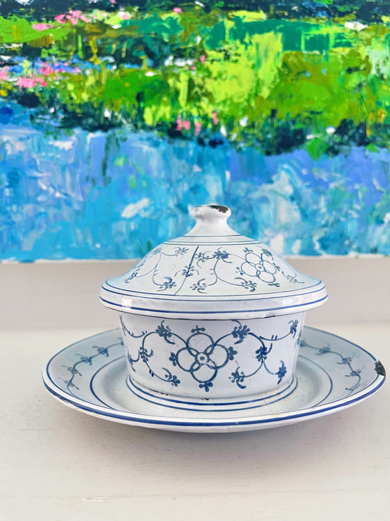 French Enamelware Butter Dish