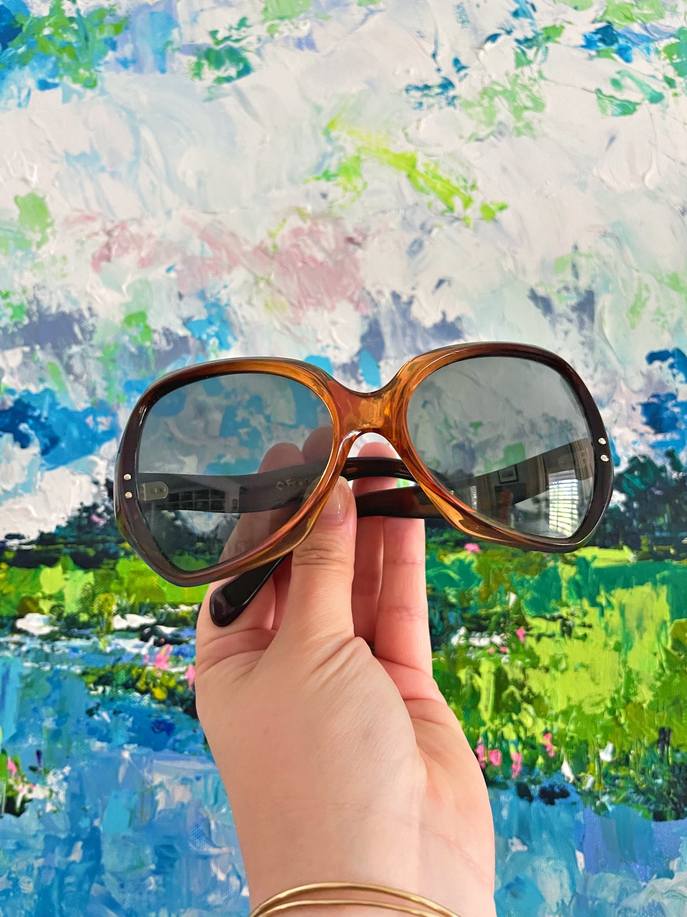 Vintage French designer sunglasses Vintage 60s Style SEE 1857 Sun Sunglasses - French Acetate main image 2