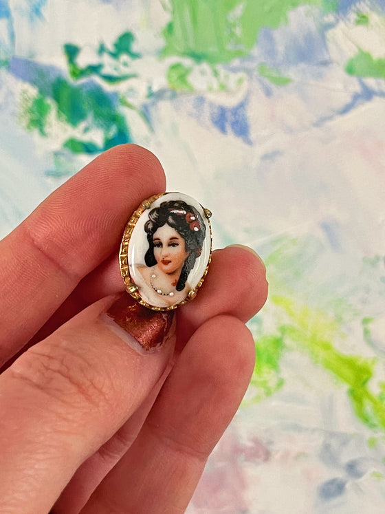 Limoges Hand Painted Earrings