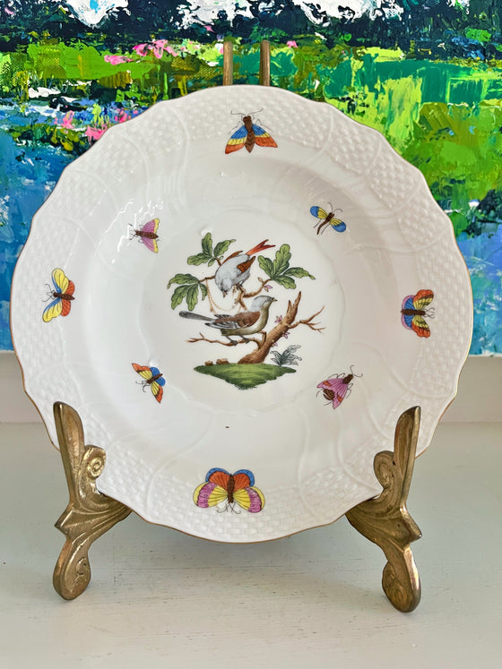 Herend Rothschild 7 1/2” Salad Plate Blue Birds