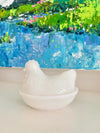 Milkglass Hen Candy Dish