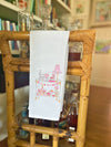 Pink Bar Cart Kitchen Towel