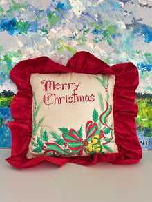  Merry Christmas Chintz & Ruffles Pillow
