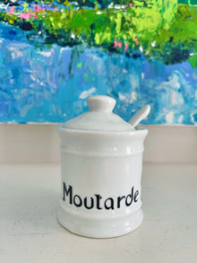  Porcelain Mustard Jar