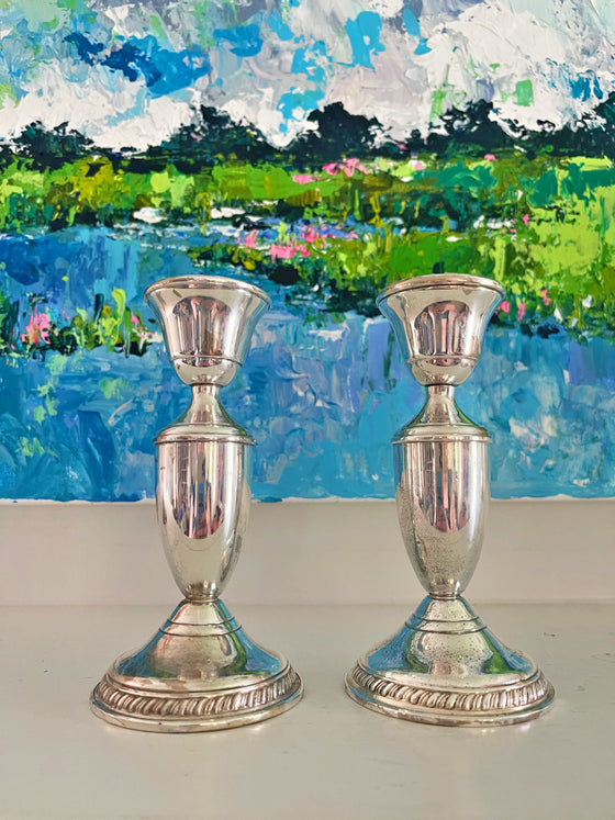 S&D Weighted Sterling Silver Candlesticks