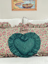 Pair of Floral Ruffle Pillows